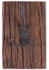Garderobenbrett Board Massivholz, Doppelhaken braun Bild 2