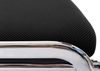 4er-Set Besucherstuhl T401, Konferenzstuhl stapelbar, Stoff/Textil ~ Sitz schwarz, Füße chrom Bild 5