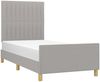 vidaXL Polsterbett mit Kopfteil Stoff Hellgrau 80x200 cm Bild 3