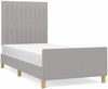 vidaXL Polsterbett mit Kopfteil Stoff Hellgrau 80x200 cm Bild 2