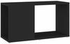 TV-Schrank Lowboard TV Schwarz 60x24x32 cm Holzwerkstoff d5586e Bild 2