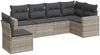 vidaXL 6-tlg. Garten-Sofagarnitur mit Kissen Hellgrau Poly Rattan 3219022 Bild 2