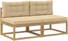 vidaXL 2 Stück Outdoor Mittelsofa Polyester Weiß 901544 Bild 2