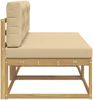 vidaXL 2 Stück Outdoor Mittelsofa Polyester Weiß 901544 Bild 4