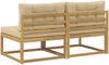 vidaXL 2 Stück Outdoor Mittelsofa Polyester Weiß 901544 Bild 5