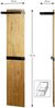 Wandgarderobe >54337< in eiche, schwarz, Massivholz, Metall - 35x175x25 (BxHxT) Bild 2