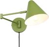 Wandleuchte COSIMA mit Stecker, Schalter und Schwenkarm, Grün, Höhe 16cm Bild 2