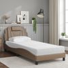 vidaXL Bett "Viana" mit Matratze Cappuccino-Braun 80x200 cm Kunstleder 3208758 Bild 3