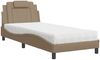 vidaXL Bett "Viana" mit Matratze Cappuccino-Braun 80x200 cm Kunstleder 3208758 Bild 2