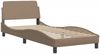 vidaXL Bett "Viana" mit Matratze Cappuccino-Braun 80x200 cm Kunstleder 3208758 Bild 4