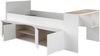 Hochbett >Cleo 1< Stauraum, Liegefl. 90x200, Weiss / Eiche Dekor - 241x116x90cm (LxBxH) Bild 2