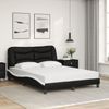 vidaXL Bett mit Matratze "Hvar" Schwarz und Weiß 120x200 cm Kunstleder 3208715 Bild 3