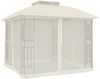 vidaXL Pavillon mit Doppeldach & Netzwänden Creme 2,94x2,94 m Stahl 368454 Bild 2