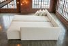 KAWOLA Schlafsofa SADIRA Ecksofa Stoff cremeweiß Recamiere rechts 89 x 209 x 288 cm Bild 5