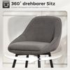 Barhocker 2er-Set Mit Cordbezug & Rückenlehne - Küchenhocker Tresenstuhl Mit Fußstütze Und Stahlgestell,Grau Bild 4