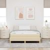 vidaXL Boxspringbett mit Matratze Creme 160 x 200 cm Stoff 3398582 Bild 4
