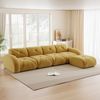 Modulares Ecksofa Chenille, flexibel & rahmenlos, 358 x 171 x 76 cm, gelb Bild 2