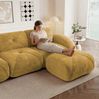 Modulares Ecksofa Chenille, flexibel & rahmenlos, 358 x 171 x 76 cm, gelb Bild 4