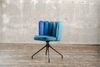 KAWOLA Esszimmerstuhl JADA Drehstuhl Velvet blau 79 x 55 x 58 cm Bild 2