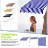 LED Klemmmarkise 150-400cm Balkon Markise Sonnenschutz Terrasse versch. Farben Orange/Weiß mit LED 150 cm Bild 3