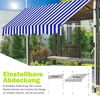 LED Klemmmarkise 150-400cm Balkon Markise Sonnenschutz Terrasse versch. Farben Orange/Weiß mit LED 150 cm Bild 2