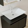 Roomart ATLANTIC-65 Badmöbel Set– 2-teiliges Badezimmermöbel Set - Waschbecken mit Unterschrank - H 45 x B 45 x T 65 cm • Schwarz-Eiche Bild 5