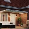 vidaXL Manuelle Gelenkarmmarkise mit LEDs Grün und Weiß 4,5 × 3 m 3419321 Bild 3