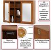 Teak-Spiegelschrank HWC-M85, Badspiegelschrank, hochwertiges B-Grade-Teak (Kernholz, 20-30 Jahre), 70x100x20cm Bild 2