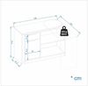 KOMTO Schreibtisch KOMTO Schreibtisch mit Stauraum – PC Tisch, Tisch FOLDY 128x60x75 cm Bild 3