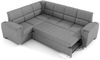 Ecksofa Schlafsofa Sofa SALVADOR Stoff Texas Anthrazit Kurze Schenkel Links Bild 3
