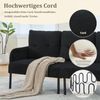 LVHOM 3-Sitzer Sofa mit Metallsockel, Polstersofa mit Seitentaschen, Loungesofa aus Cordstoff, Ergonomisches Stoffsofa, 171x72x80cm Bild 4