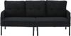 LVHOM 3-Sitzer Sofa mit Metallsockel, Polstersofa mit Seitentaschen, Loungesofa aus Cordstoff, Ergonomisches Stoffsofa, 171x72x80cm Bild 2