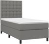 vidaXL Boxspringbett mit Matratze & LED Dunkelgrau 90x190 cm Stoff 3135158 Bild 3