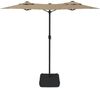 vidaXL Doppel-Sonnenschirm mit LED-Leuchten Taupe 316x145 cm 362972 Bild 5