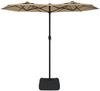 vidaXL Doppel-Sonnenschirm mit LED-Leuchten Taupe 316x145 cm 362972 Bild 4
