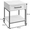 Nachttisch HWC-N91, Kommode Beistelltisch Nachtschrank Schrank, Schublade Shabby-Look Paulownia Holz 59x43x36cm ~ natur Bild 3