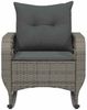 vidaXL Garten-Schaukelstuhl mit Kissen Grau Poly Rattan 4104195 Bild 4