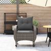 vidaXL Garten-Schaukelstuhl mit Kissen Grau Poly Rattan 4104195 Bild 3