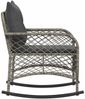 vidaXL Garten-Schaukelstuhl mit Kissen Grau Poly Rattan 4104195 Bild 5