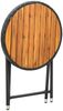 vidaXL Beistelltisch Schwarz 60 cm Poly Rattan und Massivholz Akazie 316509 Bild 4