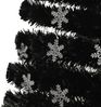 vidaXL Weihnachtsbaum mit LED-Schneeflocken Schwarz 180 cm Fiberoptik 328463 Bild 5