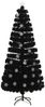 vidaXL Weihnachtsbaum mit LED-Schneeflocken Schwarz 180 cm Fiberoptik 328463 Bild 2