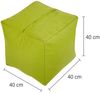 Green Bean® Sitzsack-Hocker 40x40x40cm mit EPS-Perlen Füllung - Sitz-Pouf für Sitzsäcke - Sitzhocker für Kinder und Erwachsene - Grün Bild 5