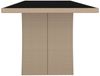 vidaXL Gartentisch mit Glasplatte Beige Poly Rattan & Hartglas 319557 Bild 4