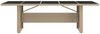 vidaXL Gartentisch mit Glasplatte Beige Poly Rattan & Hartglas 319557 Bild 3