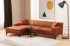 Ecksofa, 'Petra', 77 x 145 x 250, Orange Bild 3