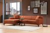 Ecksofa, 'Petra', 77 x 145 x 250, Orange Bild 2