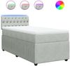 vidaXL Boxspringbett mit Matratze Hellgrau 100x200 cm Samt 3289968 Bild 2