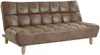 Vente-unique - Schlafsofa Klappsofa 3-Sitzer - Microfaser-Vintage - Braun - ESTEBAN Bild 2