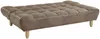 Vente-unique - Schlafsofa Klappsofa 3-Sitzer - Microfaser-Vintage - Braun - ESTEBAN Bild 3